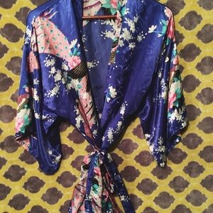 Blue Silk Kimono